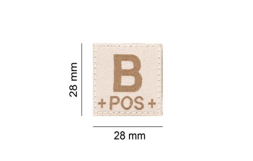 B POS Bloodgroup Patch (Desert)