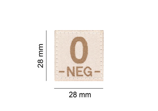 O NEG Bloodgroup Patch (Desert)