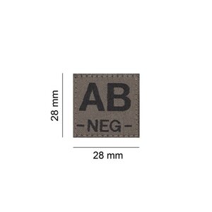 B NEG Bloodgroup Patch (RAL7013)