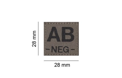 B NEG Bloodgroup Patch (RAL7013)