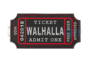 Large Walhalla Ticket PVC Patch (SWAT)