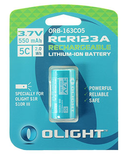 Rechargeable RCR123 Lithium 3V Batterij