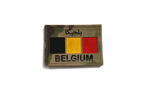 Belgium Flag Arabic Patch (Multicam / IR)