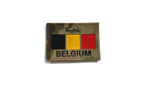 Belgium Flag Arabic Patch (Multicam / IR)