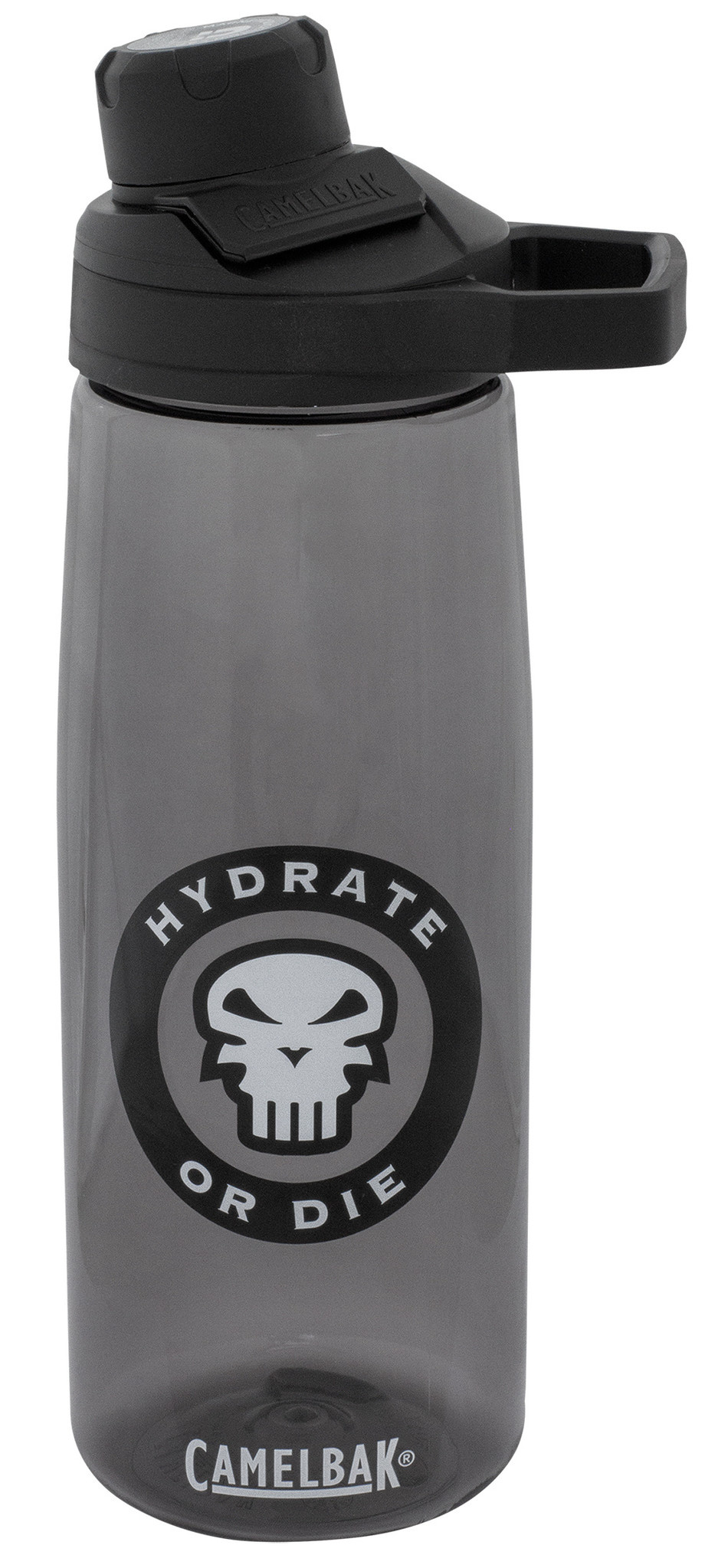 Drinking Bottle Chute 0.75 liter Hydrate Or Die (Grey)