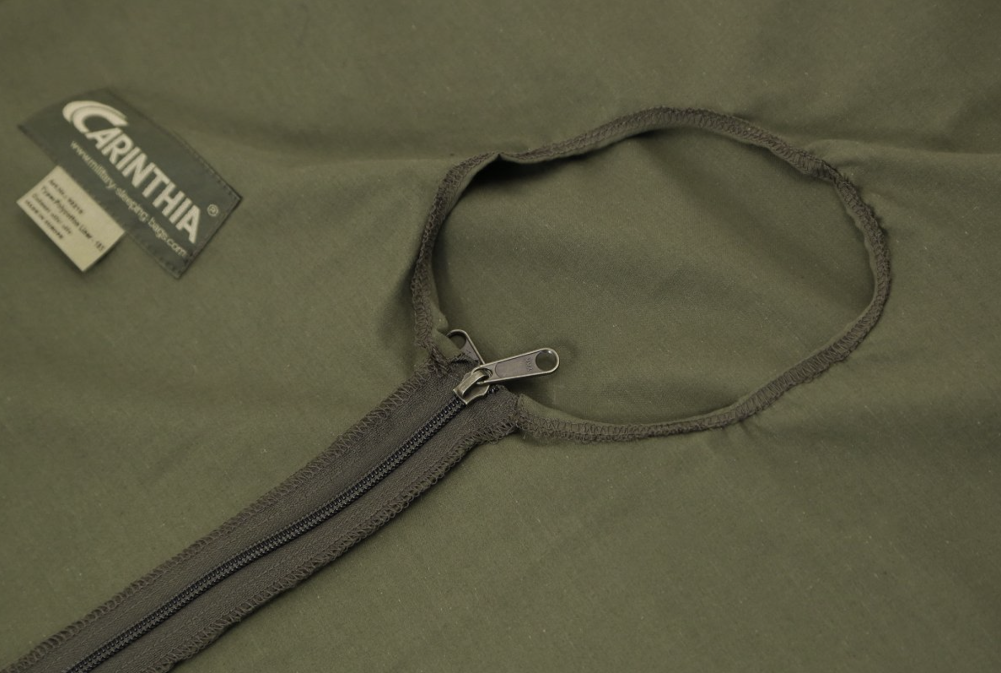 Polycotton Liner For Sleeping Bag (Mid Zip) (Olive)