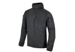 Alpha Hoodie Jacket (Grid Fleece) (Black)