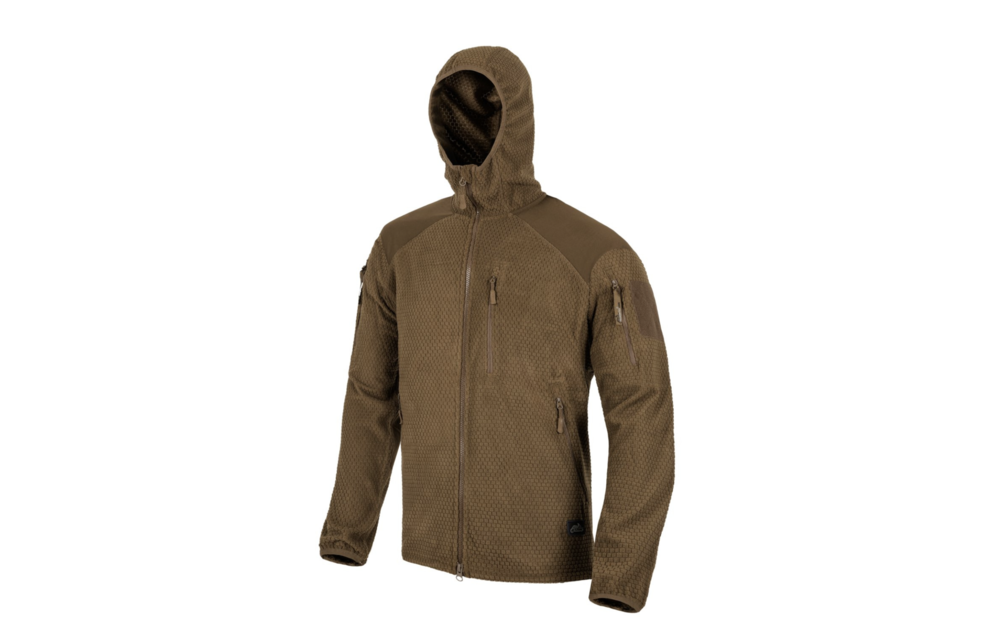 Alpha Hoodie Jacket (Grid Fleece) (Black)