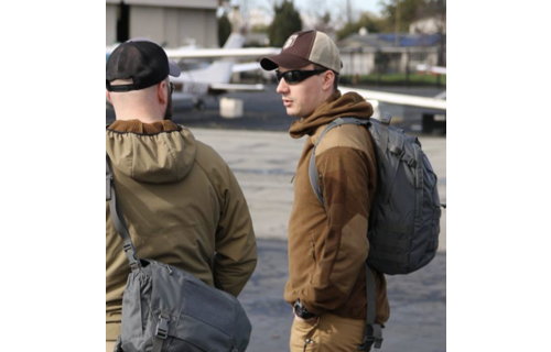 Alpha Hoodie Jacket (Grid Fleece) (Shadow Grey)