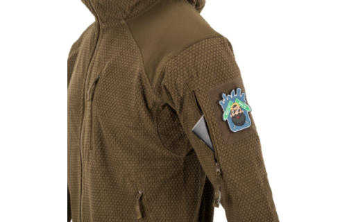 Alpha Hoodie Jacket (Grid Fleece) (Shadow Grey)