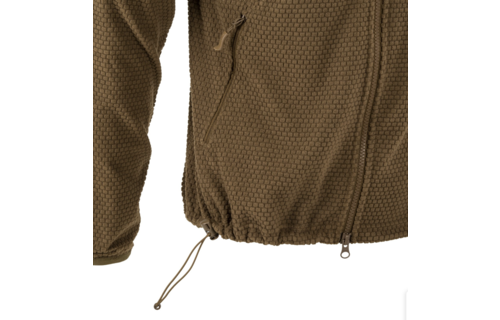 Alpha Hoodie Jacket (Grid Fleece) (Shadow Grey)