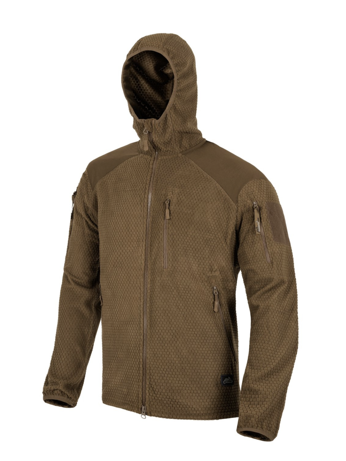 Alpha Hoodie Jacket (Grid Fleece) (Shadow Grey)