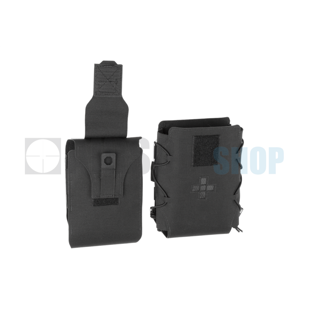 Laser Cut Large Horizontal Individual First Aid Kit Pouch (Black)