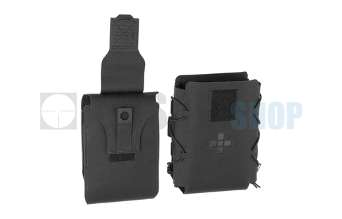 Laser Cut Large Horizontal Individual First Aid Kit Pouch (Black)