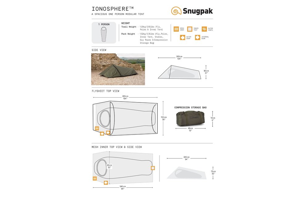 Ionosphere One Person Tent (Terrain Camouflage)
