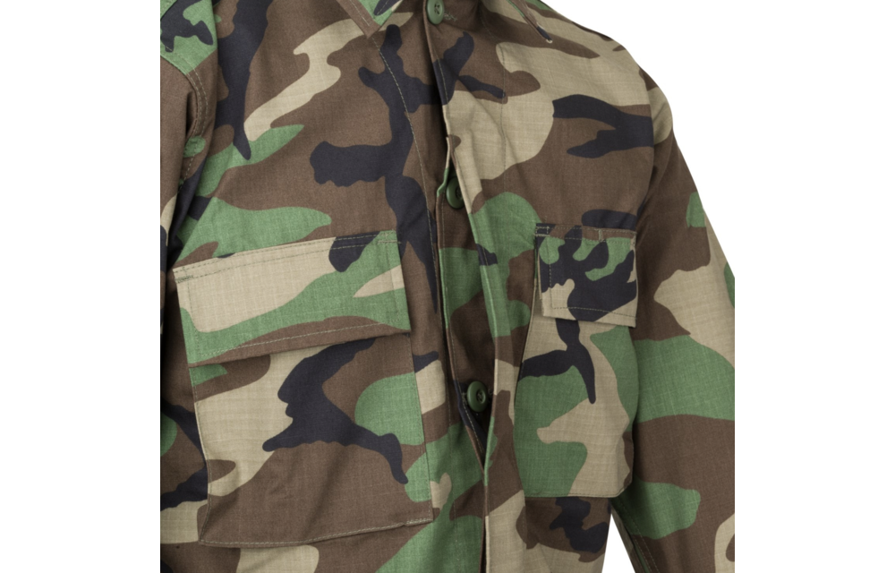 BDU Shirt (Polycotton Ripstop) (Woodland)