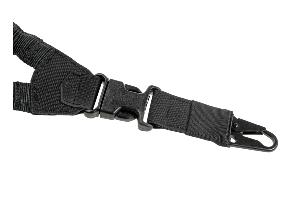 One Point Elastic Support Sling Snap Hook (Black)