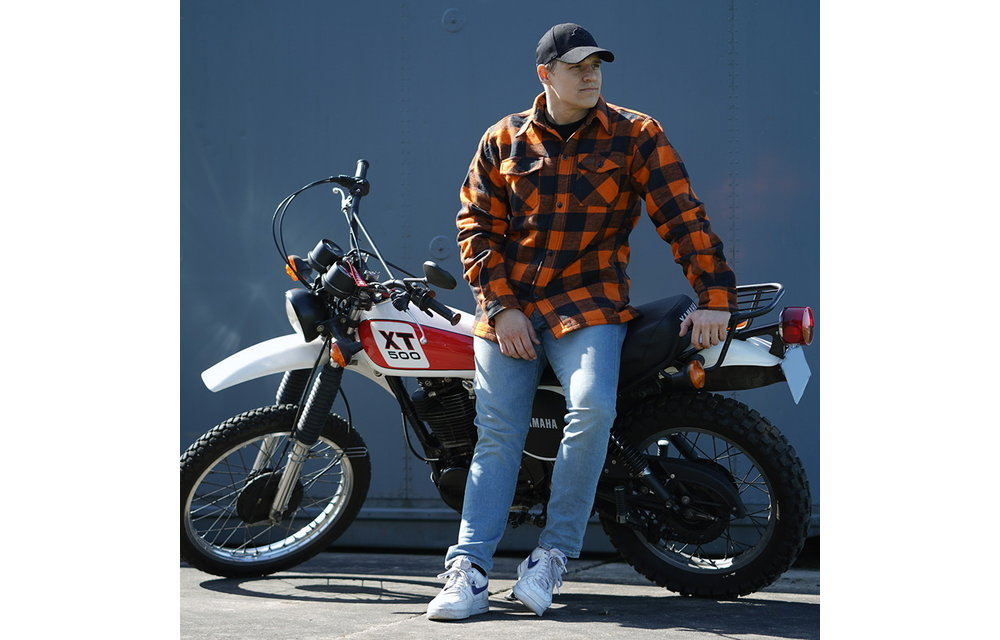 Lumberjack Flannel Shirt (Black/Orange)