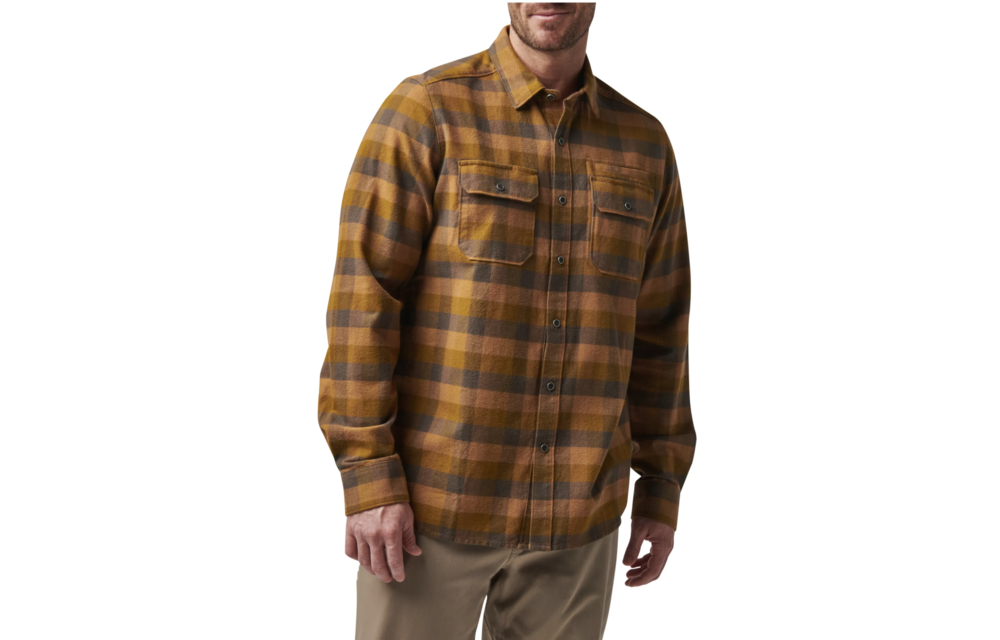 Lester Long Sleeve Shirt (Brown Duck Plaid)