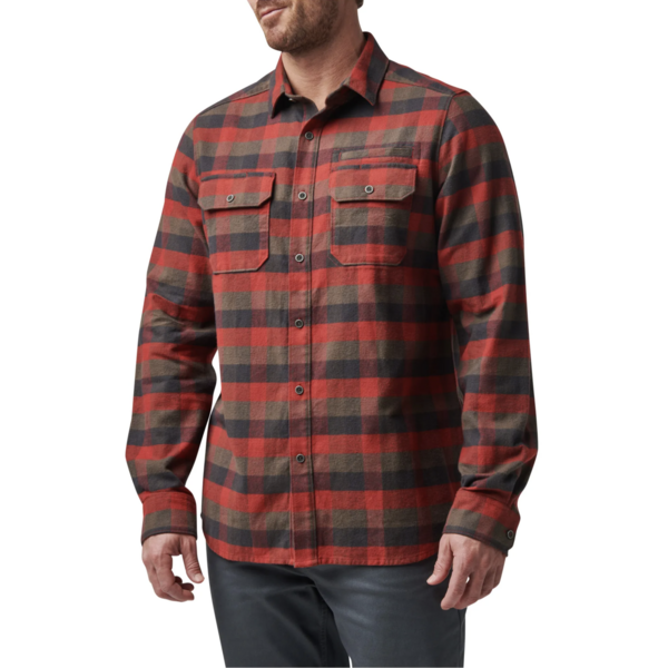 Lester Long Sleeve Shirt (Red Bourbon Plaid)