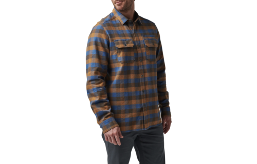 Lester Long Sleeve Shirt (Cobalt Blue Plaid)
