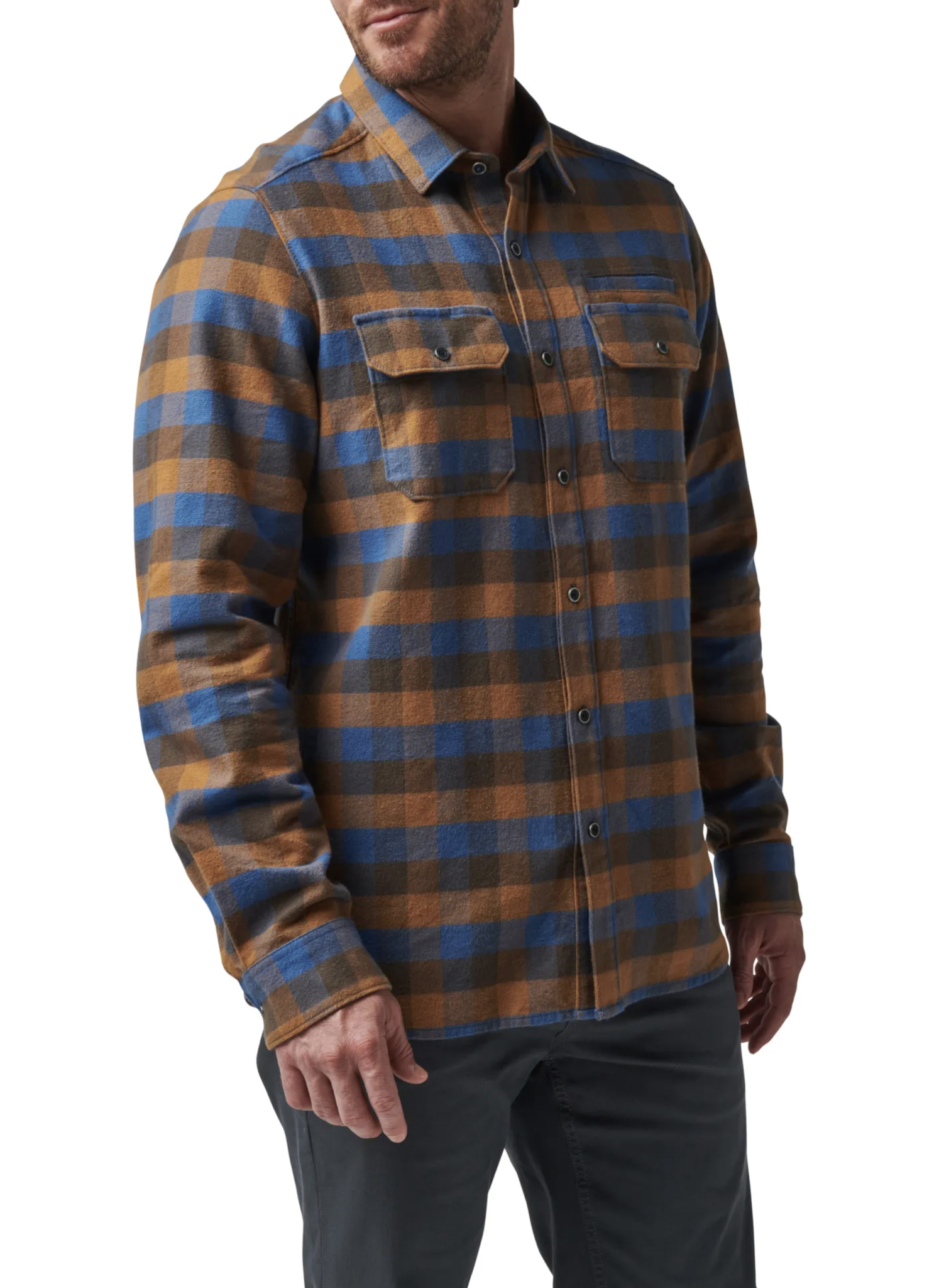 Lester Long Sleeve Shirt (Cobalt Blue Plaid)