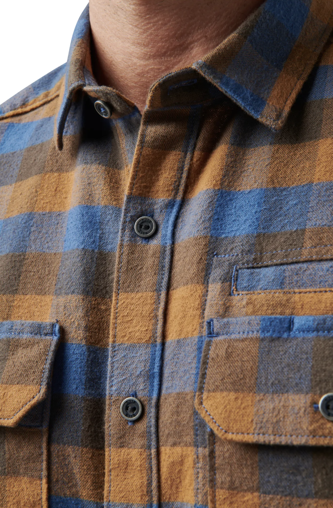 Lester Long Sleeve Shirt (Cobalt Blue Plaid)