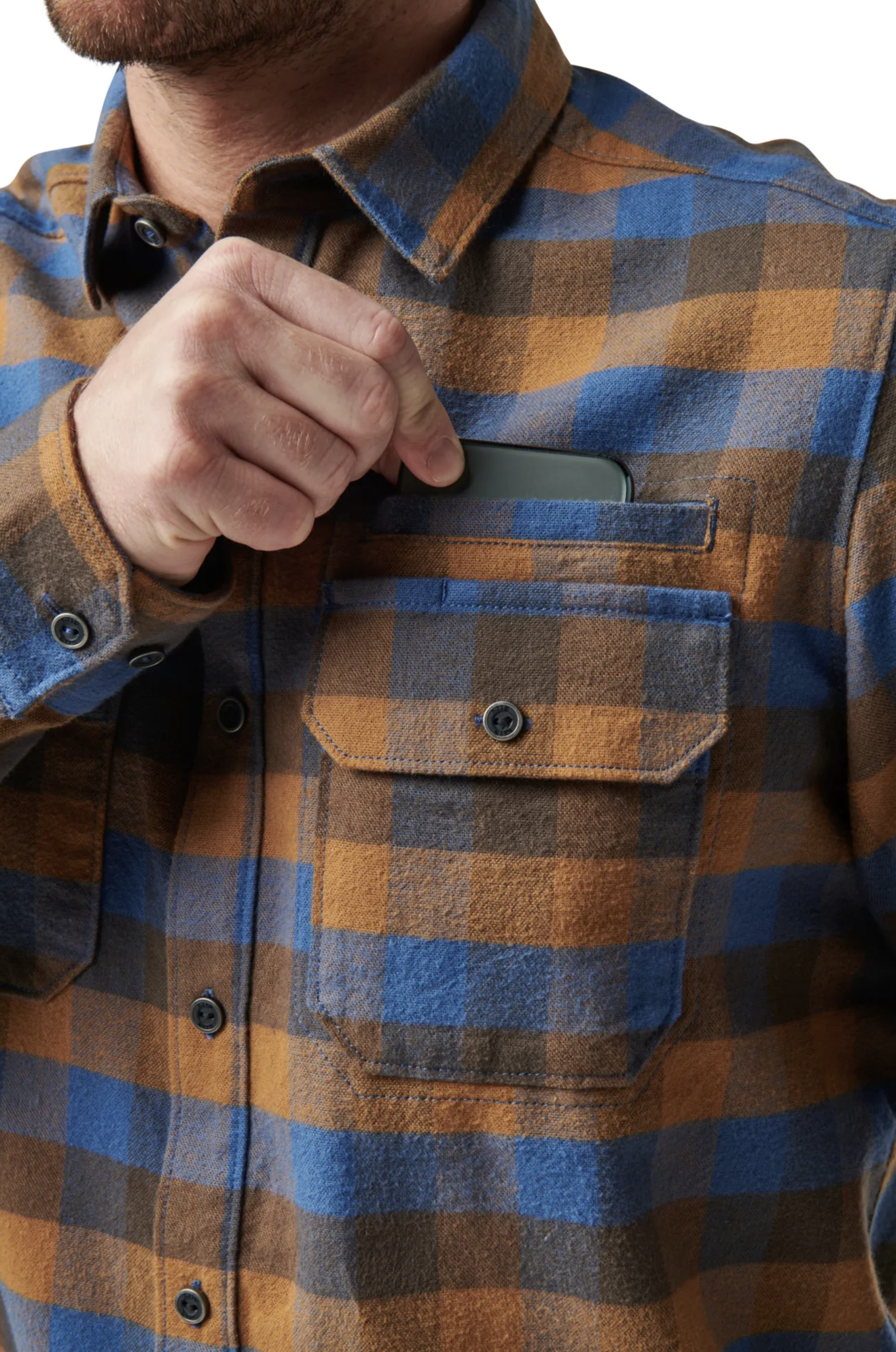 Lester Long Sleeve Shirt (Cobalt Blue Plaid)