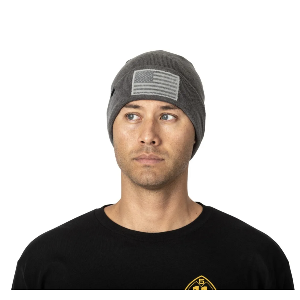 Cuffed Flag Bearer Beanie (Dark Navy)