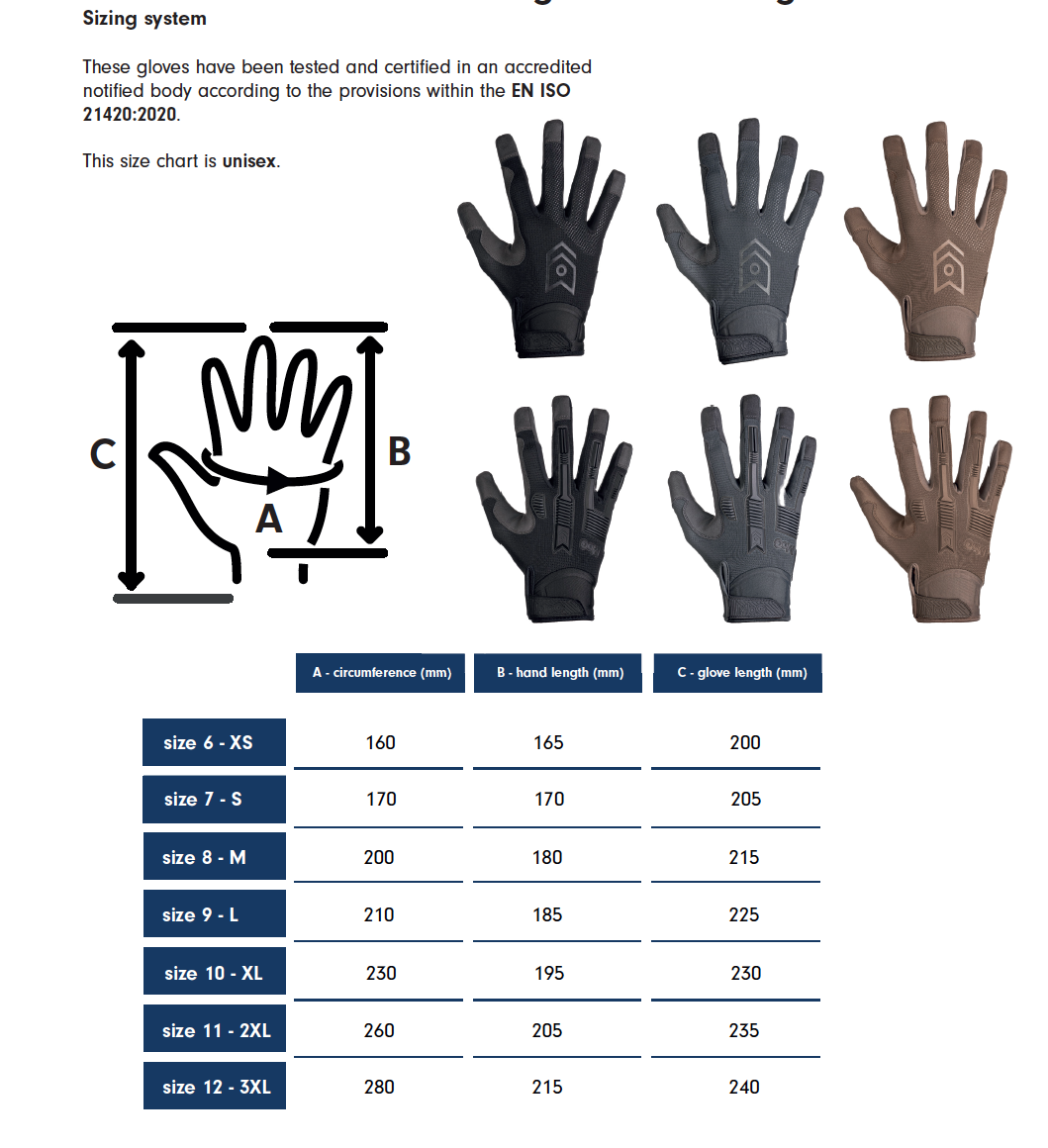 Target 8110 High Abrasion ErgoShield Gloves  (Black)