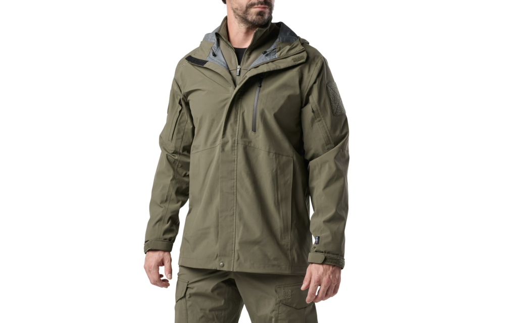 5.11 Tactical Force Rainshell Jacket (Ranger Green). - BELGEAR