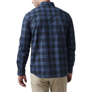 Igor Plaid Long Sleeve Shirt (Cobalt Blue Plaid)