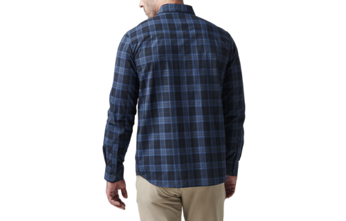 Igor Plaid Long Sleeve Shirt (Cobalt Blue Plaid)