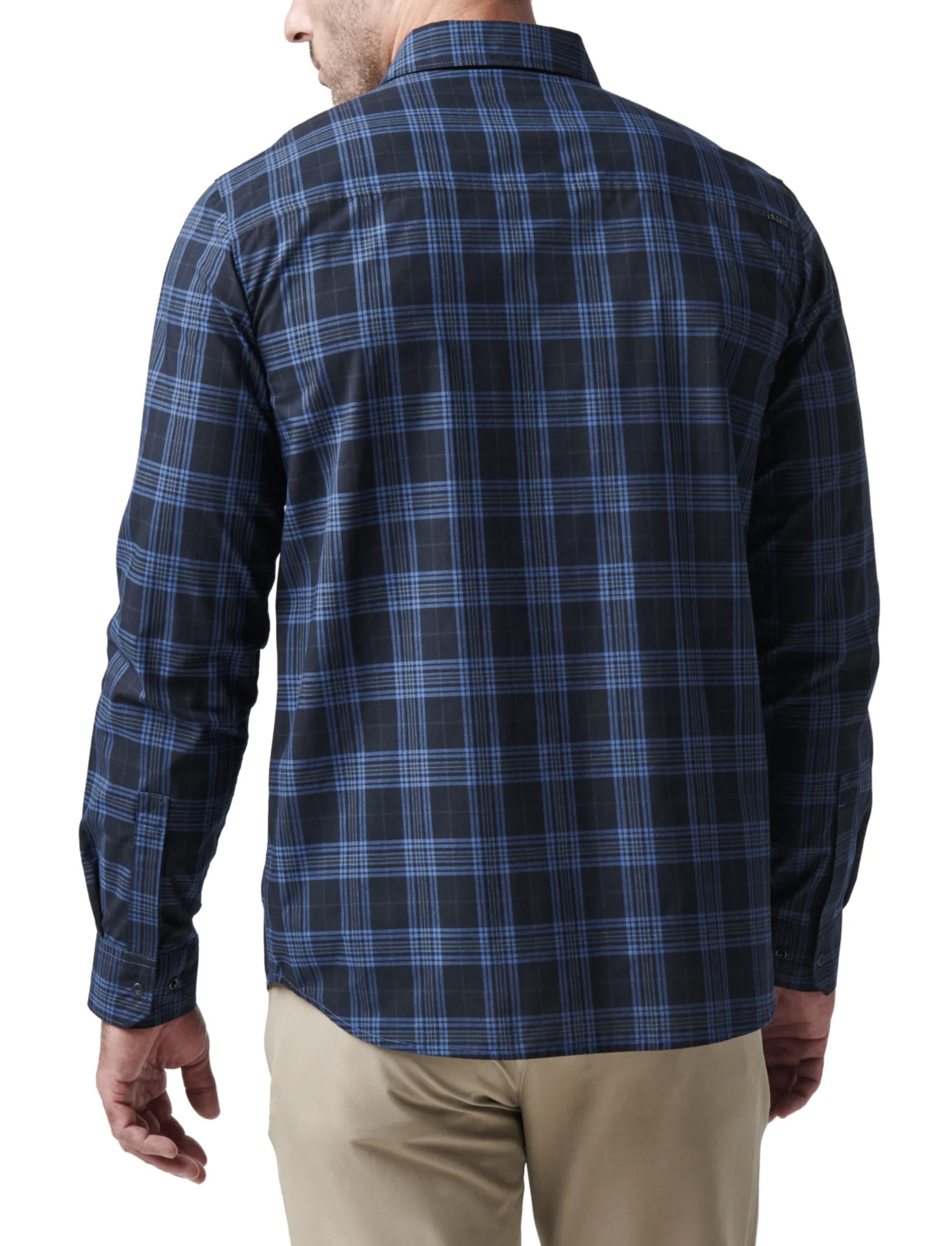 Igor Plaid Long Sleeve Shirt (Cobalt Blue Plaid)