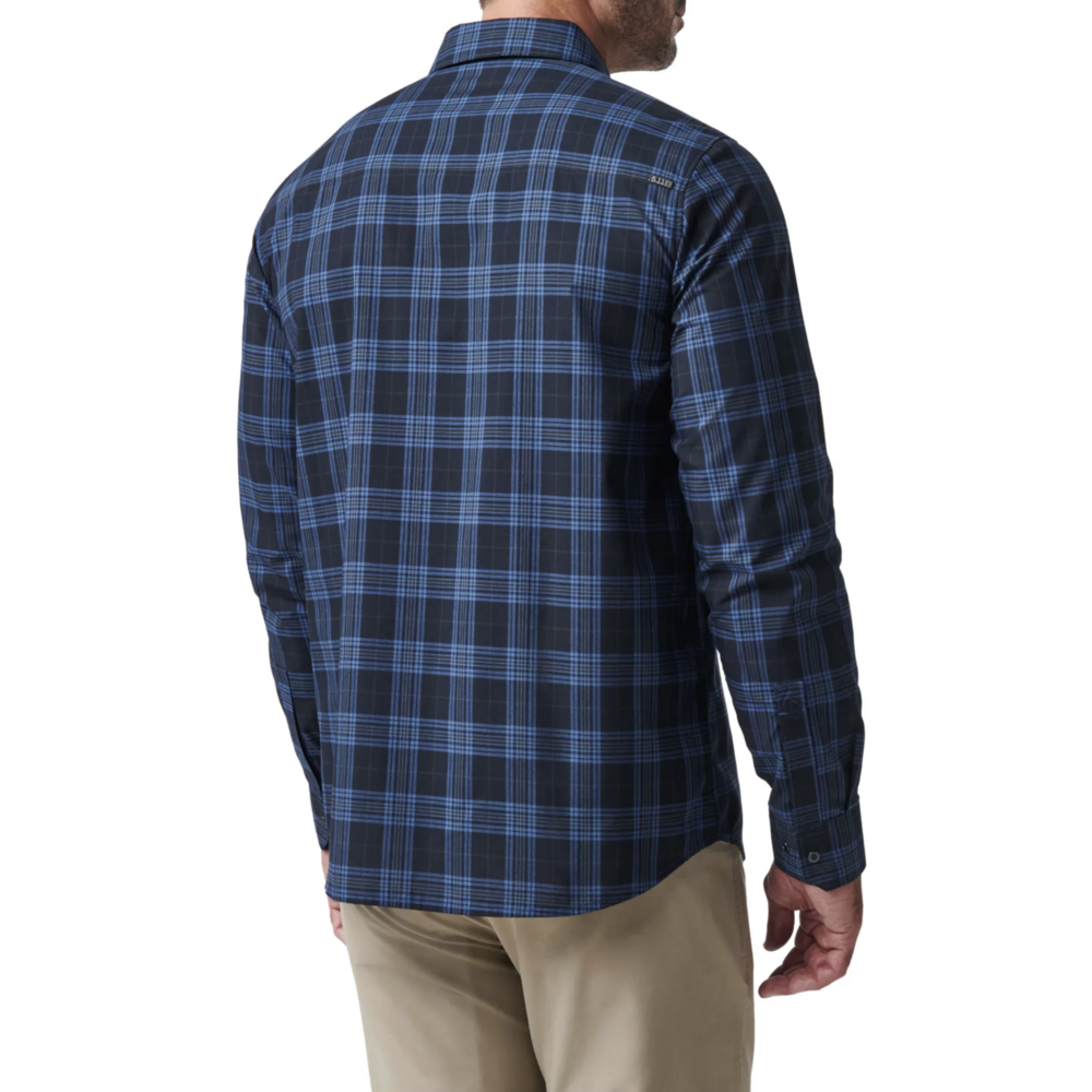 Igor Plaid Long Sleeve Shirt (Cobalt Blue Plaid)