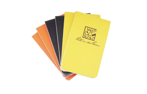 On-The-Go Notebooks 85 x 50mm (6pcs) (Black / Yellow / Orange)