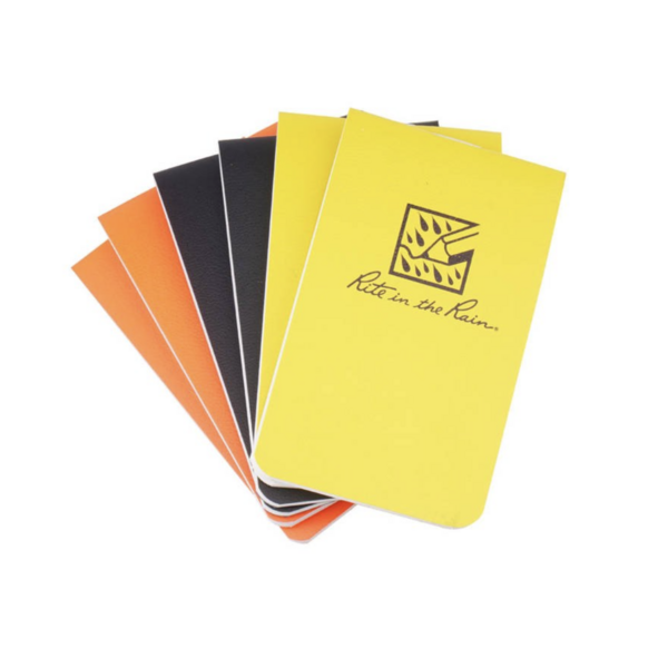 On-The-Go Notebooks  85 x 50mm (6pcs) (Black / Yellow / Orange)
