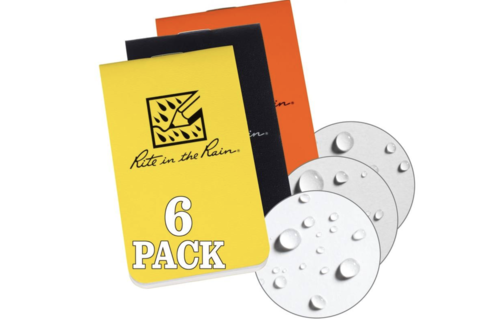 On-The-Go Notebooks 85 x 50mm (6pcs) (Black / Yellow / Orange)