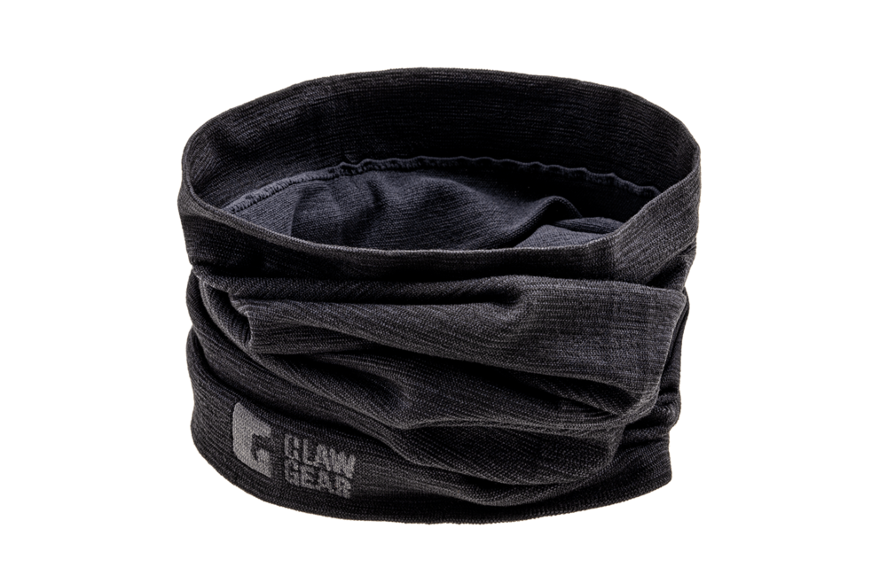 Merino Seamless Neck Gaiter Long (Black)