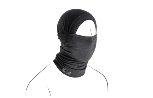 Merino Seamless Neck Gaiter Long (Black)