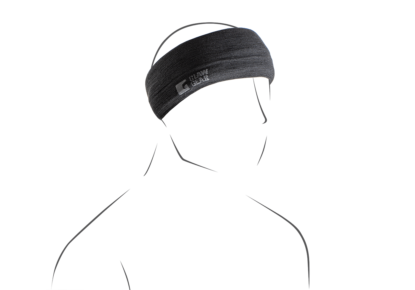 Merino Seamless Neck Gaiter Long (Black)