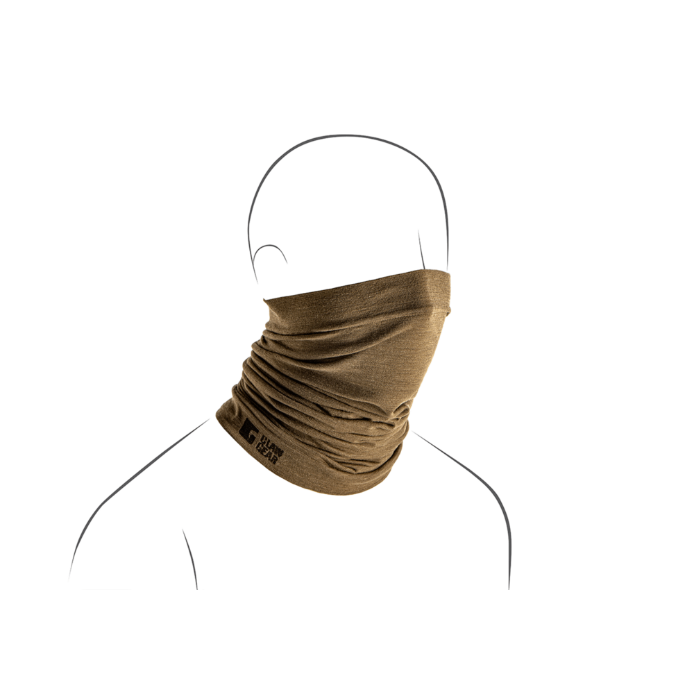 Merino Seamless Neck Gaiter Long (Stonegrey Olive)