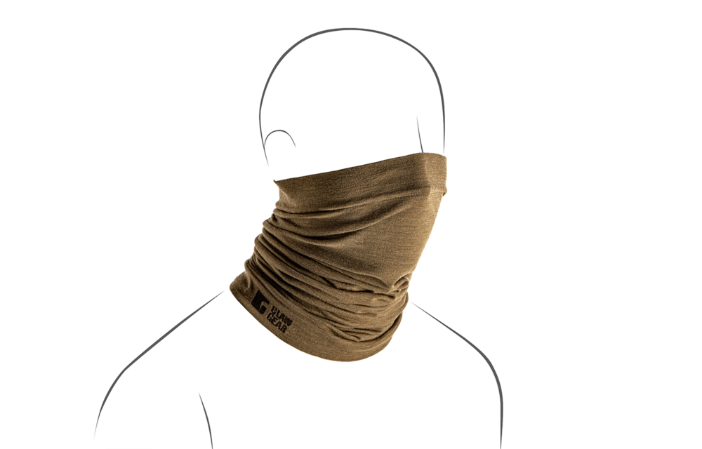 Merino Seamless Neck Gaiter Long (Stonegrey Olive)
