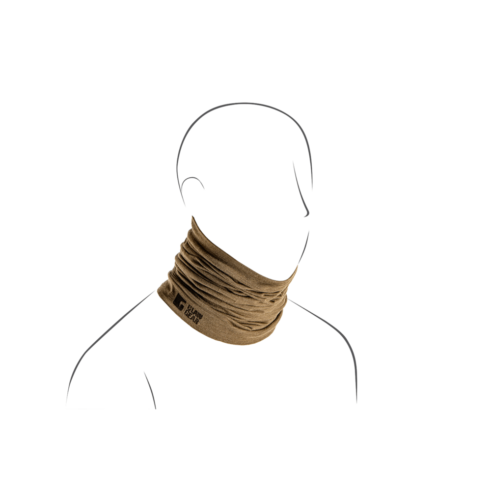 Merino Seamless Neck Gaiter Long (Stonegrey Olive)
