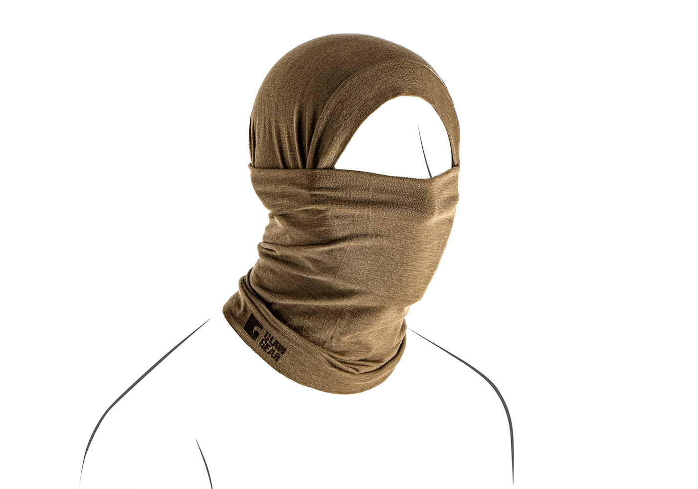 Merino Seamless Neck Gaiter Long (Stonegrey Olive)