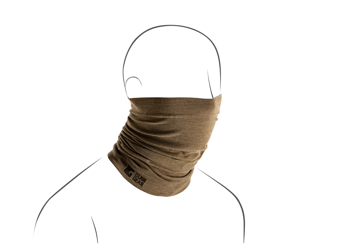 Merino Seamless Neck Gaiter (Stonegrey Olive)