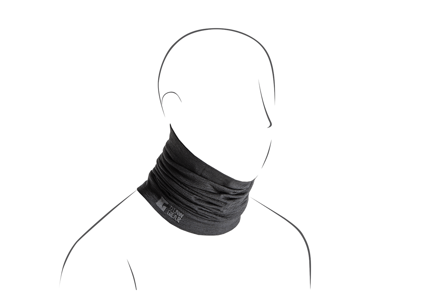 Merino Seamless Neck Gaiter (Black)