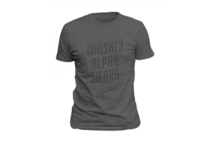Whiskey Alpha Sierra T-Shirt (Grey Grey)