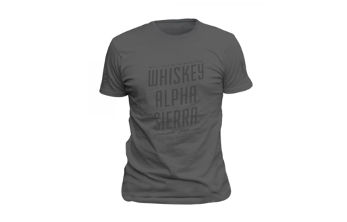 Whiskey Alpha Sierra T-Shirt (Grey Grey)