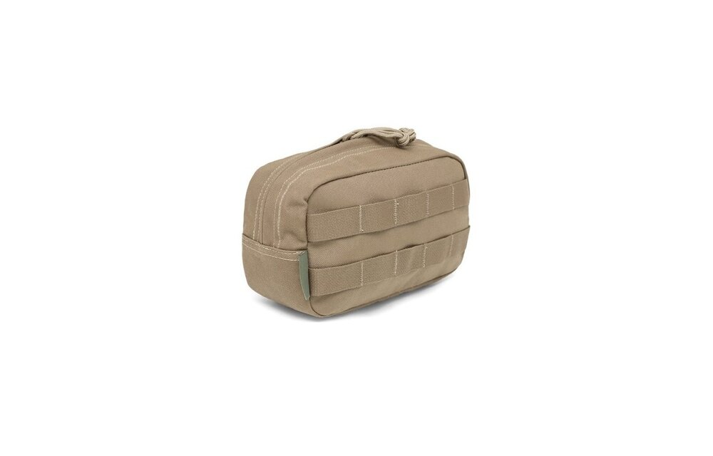 Medium Horizontal MOLLE Pouch Zipped (Coyote Tan)